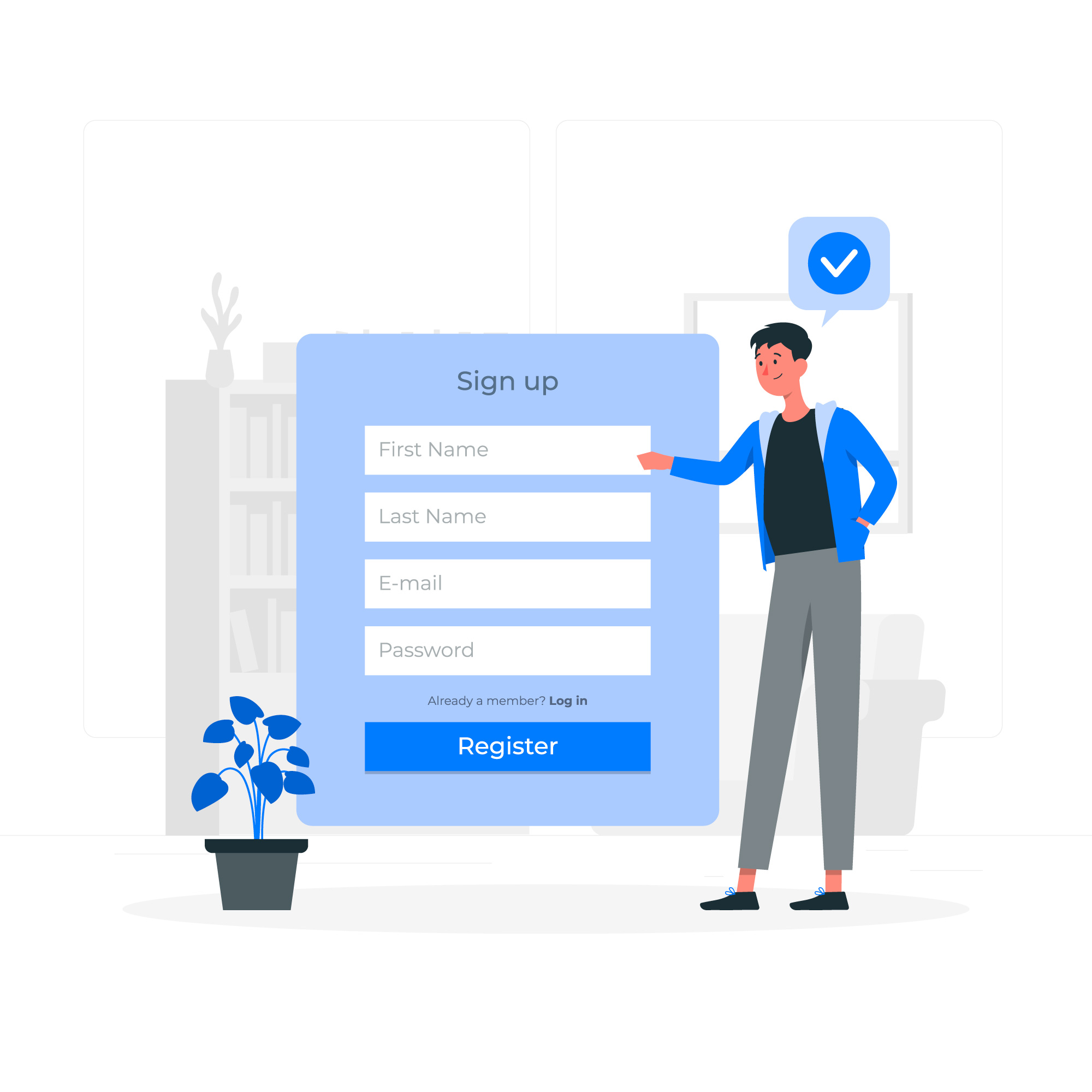 Image illustarting the free account creation in JobsReach